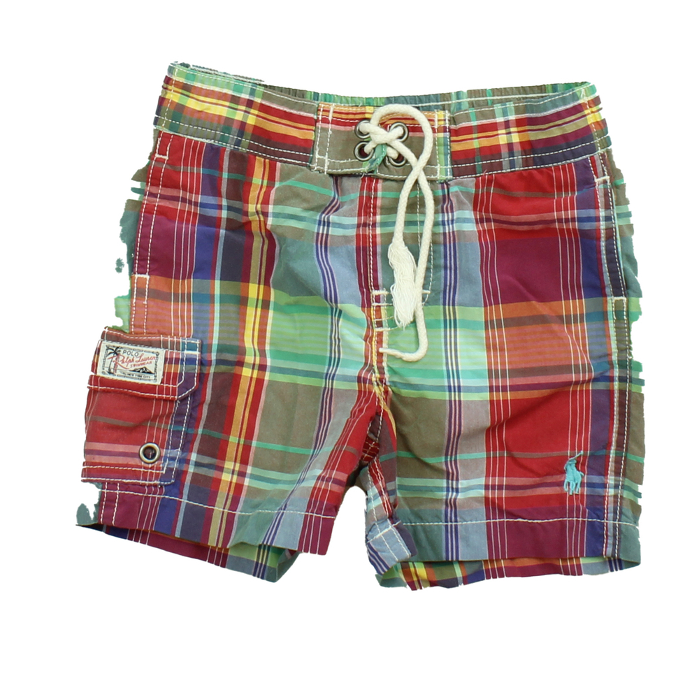 Ralph Lauren Boys Red | Blue Plaid Trunks size: 9 Months